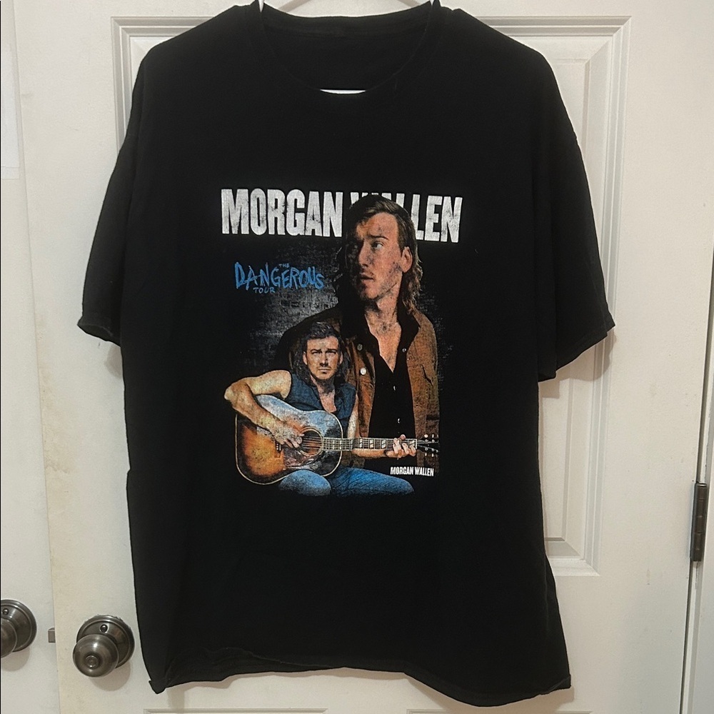 Morgan Wallen Black Graphic T-Shirt size XL cotton